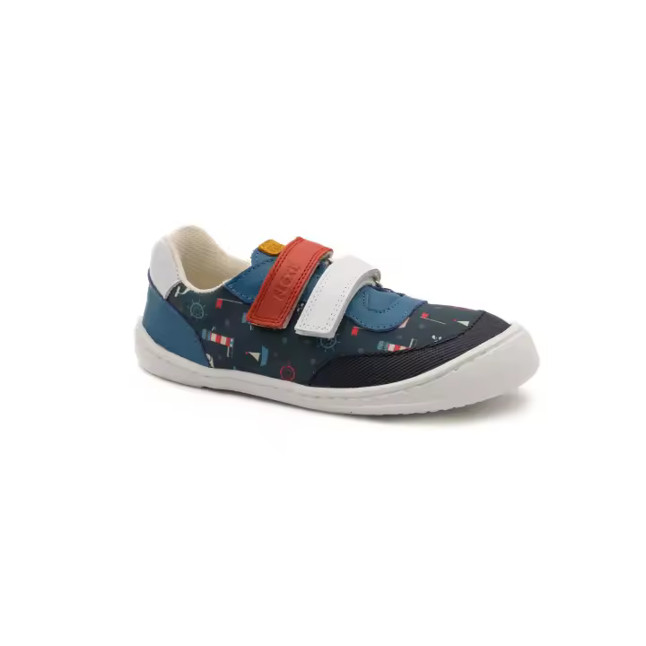 DEPORTIVO RESPETUOSO FLEXI NENS 9015 MARINO ROJO  BAREFOOT - 1