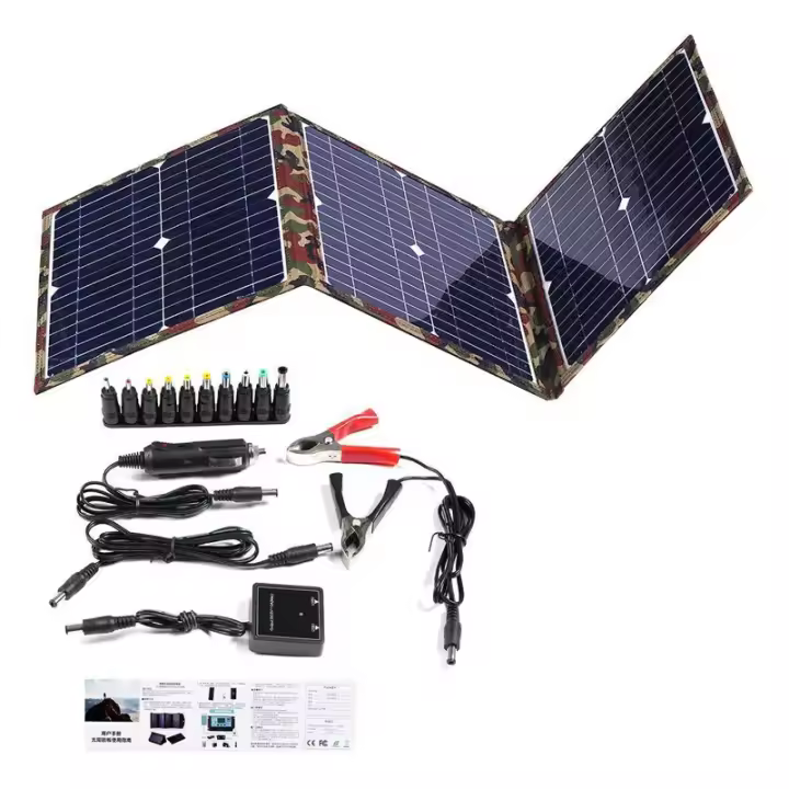 Kit De Panel Solar Plegable 100-800W Estación De Energía Solar Portátil Generador Cargador 18V Para Coche Barco Caravana Camping - 1