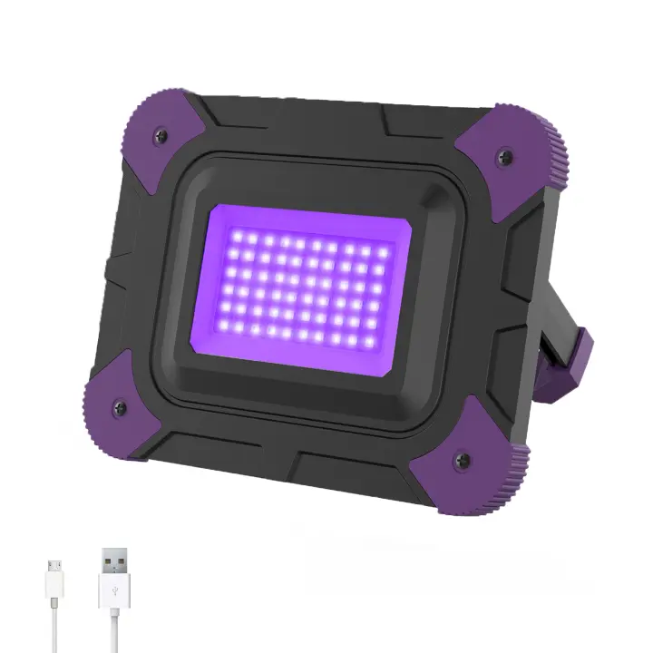 1/2PCS Lámpara De Infrarrojo LED Recargable Para Fiesta Disco Escenario Exterior IP66 Luz Negro UV Para Navidad - 1
