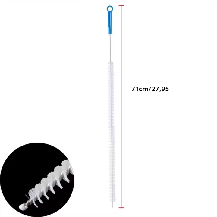 Cepillo De Limpieza Para Desagües Pipeline 45/71cm Cepillo Flexible De Nylon Para Eliminación De Pelo Y Limpieza De Baños Y Cocinas - 1