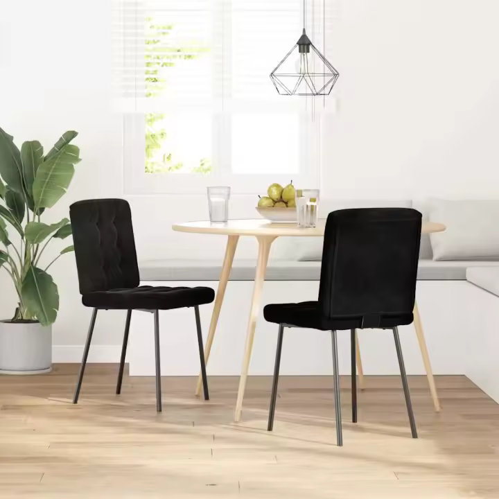 VidaXL Pack de 2 sillas Ezki acolchadas 83x45x54 cm - 1