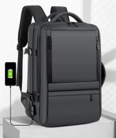 Bolsa para portátil de 17 pulgadas para hombre, mochila Extensible de viaje de negocios con puerto de carga USB y diseño impermeable de gran capacidad, 36-55L - details 0
