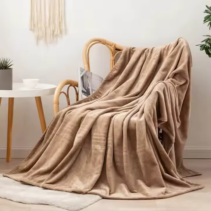 Manta Lisa sofá Cama nordico Lavado mecánico Ligera supercálida tacto suave - 1