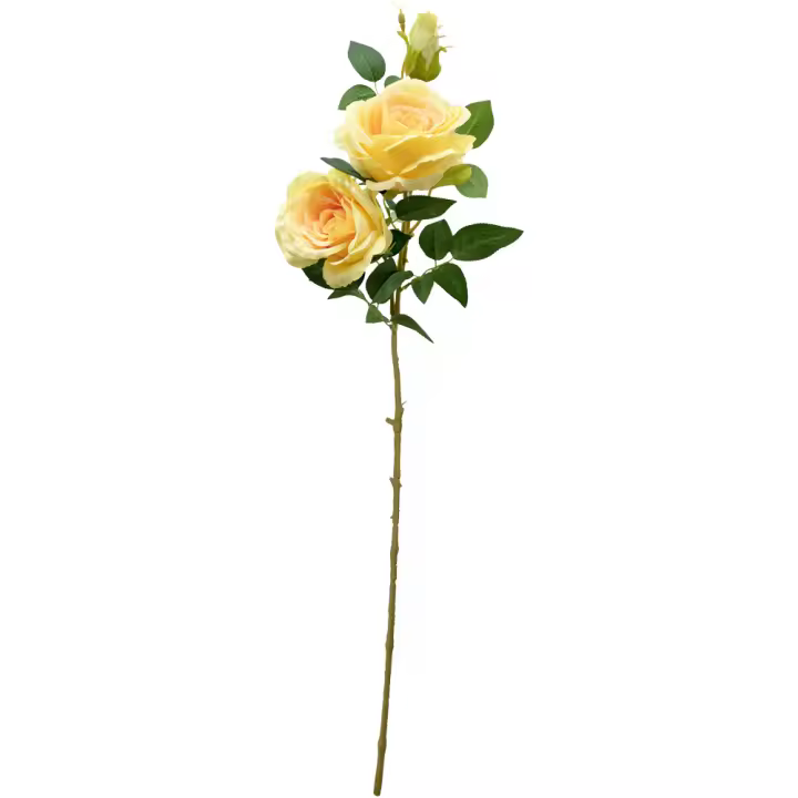 Poenia Arte Floral - Varas de Rosa Artificial 80cm Pack 3 - Decoración Floral Realista y Duradera - 1