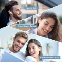 Auriculares Bluetooth.Cascos inalambricos bluetooth con control táctil  para videojuegos, iPhone, Apple, Xiaomi, teléfono Android,larga duracion .carga TYPE-C.5horas de duracion - details 0