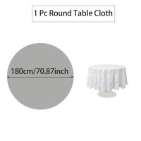 Mantel Redondo De 180cm Blanco Con Bordado De Mariposa Para Bodas Y Eventos Decoración De Mesa De Hotel Y Banquete - details 2