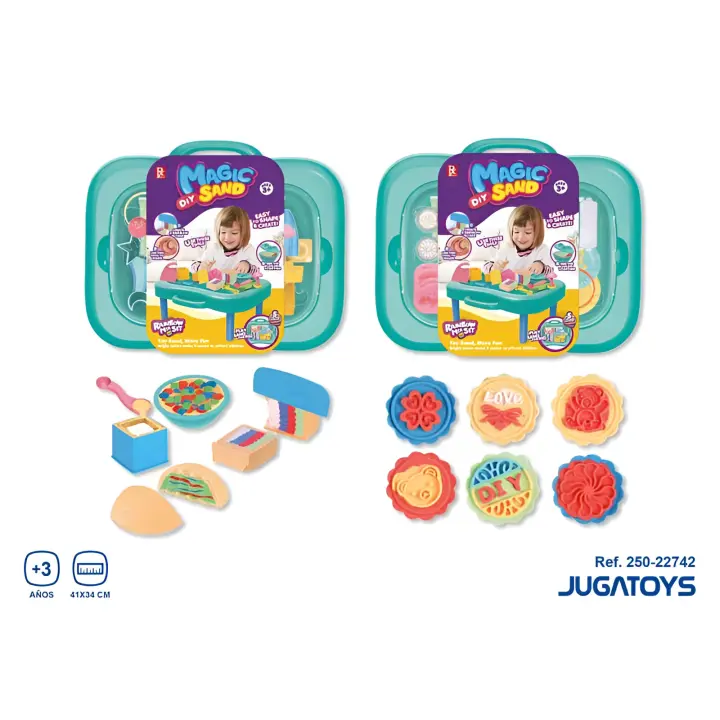 Mesa Con Arena Magica De 5 Colores - Marca Jugatoys - Edad +3 Años - 1
