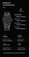 Reloj De Pulsera De Cuarzo Para Hombre FOXBOX Diseño De Cráneo Lujo Acero Inoxidable Deportivo Militar Resistente Al Agua Estilo Casual - details 5