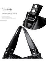 Bolso de mano de PU para mujer de moda, estilo europeo y americano, con costura, sencillo, de alta calidad, Grande. - details 5