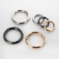 Anillo De Puerta Primavera Con Cierre De Resorte Para Llavero Y Bolsos Accesorio De Correa De Cuero Partes Para Colgante Y Hebilla Unisex Material Poliéster - details 3