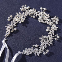 Diadema De Boda Hecha a Mano Con Flores De Cristal Accesorios Para El Cabello Para Mujeres Adorno De Cabeza De Novia - details 3