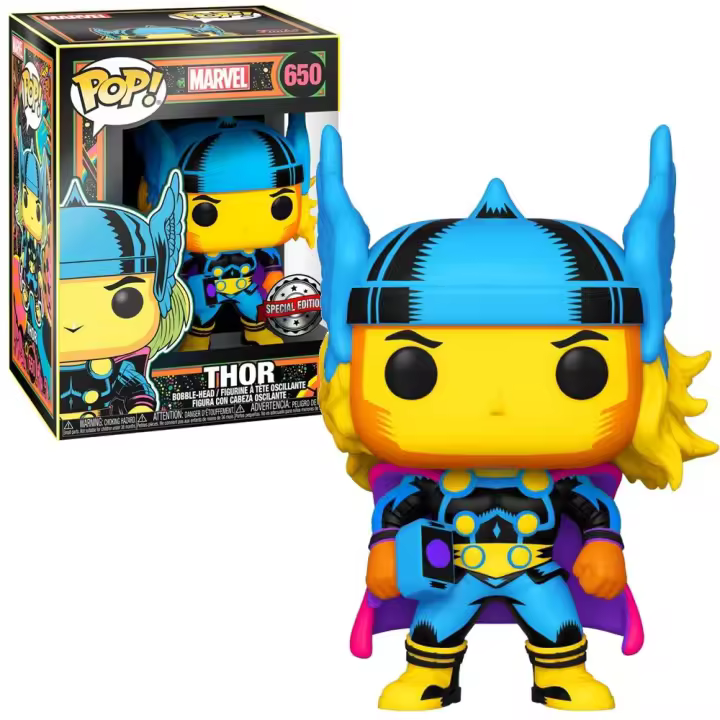 Funko Pop! Marvel Black light - Thor Exclusivo, 48847, Nº650 - 1