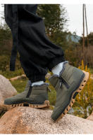 Botas De Invierno Calientes Para Hombres Botas De Nieve Antideslizantes Transpirables De Senderismo Botas De Algodón Desnudas - details 11