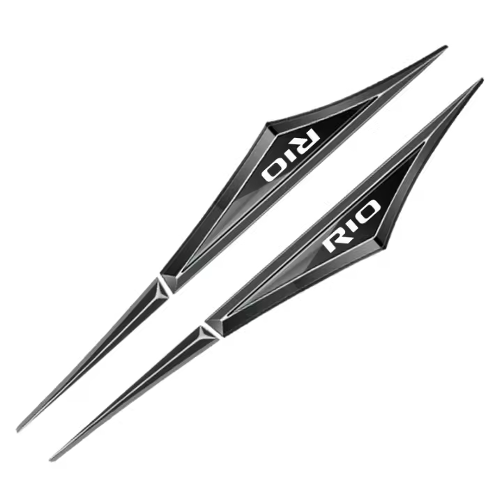 Pegatinas De Coche 3D De Aleación Para Kia Rio 2 3 4 5 Accesorios De Automóvil Adhesivos Decorativos De Lado Del Coche Y Parachoques - 1
