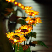 Luces Solares De Girasol Decorativas Para Exterior LED Amarillas Para Jardín Patio Camino Incluye Batería Fuente De Energía Solar - details 8