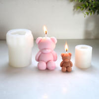 Molde De Velas De Silicona 3D Oso Cartoon Lindo Para Hornear Y Hacer Sabores Molde Para Hacer Cubos De Hielo Y Bocadillos Regalo Para Fiesta De Cumpleaños Y Boda - details 3