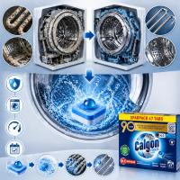 Calgon - Pastillas Power Tabs 4 en 1 para lavadora (47 unidades) con protección antical, anti-suciedad, anti-olores y anti-residuos — ideal para agua dura, sin fosfatos ni cloro, reduce consumo de detergente y energía - details 0