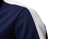 Sudadera de manga larga con cuello levantado para hombre, sudadera deportiva empalmada, chaqueta informal versátil, novedad de Otoño de 2024 - details 11