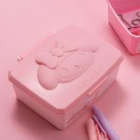 Caja De Almacenamiento De Joyas Hello Kitty San Liou De Algodón Con Dibujos Animados Para Estudiantes Caja De Regalo De Estación De Trabajo Tamaño 10x13CM Unisex - details 1