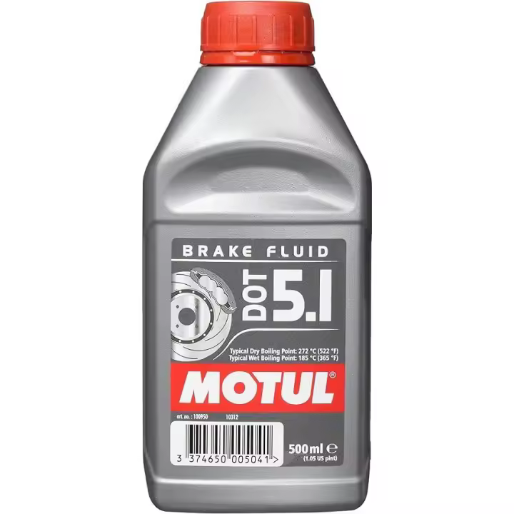 Motul DOT 5.1 500ml - Fluido de frenos y embragues recom. por constructores, FMVSS 116, ISO 4925, SAE J1703, larga duración - 1