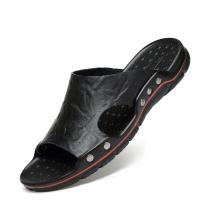 Sandalias De Verano Para Hombre YRZL Cuero PU Suela De EVA Ligera Y Suave Sandalias Clásicas Negras Para Descanso Y Ocio - details 0