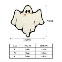 VIKAMA Alfombra De Halloween Con Diseño De Fantasma Encantador Alfombra Decorativa Para Dormitorio Y Baño Absorbente Antideslizante Para Piso - details 0