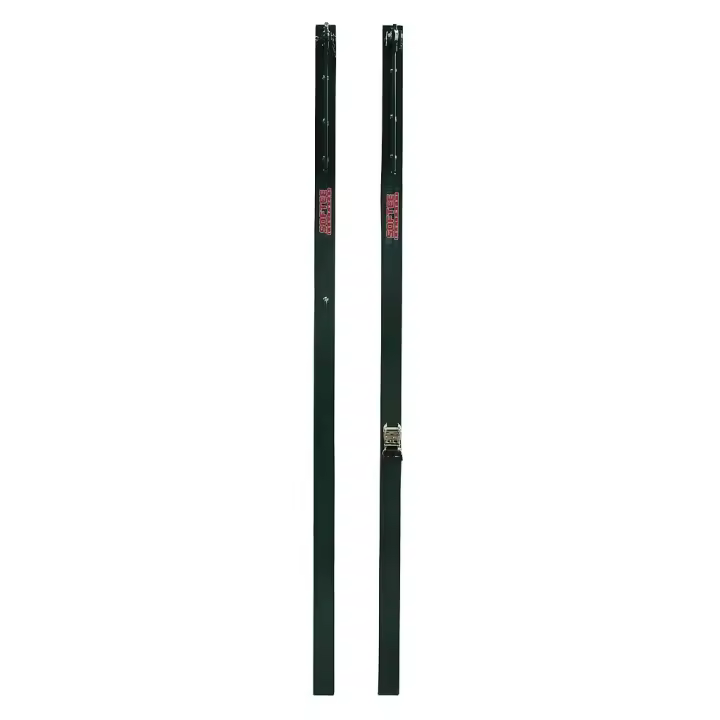 JUEGO POSTES DE VOLEIBOL METALICOS CUADRADOS 80X80 MM FIJOS - 1