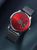 Reloj De Hombre Estudiante Moda Nueva Roja Duradero Y Bonito Reloj De Pulsera De Cuarzo Para Hombres Elegante Y Casual - details 0