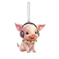 Colgante Decorativo De Cerdo Acrílico 2D Interesante Para Llaveros Y Amigos Regalo Divertido Y Moderno De Animal - details 8