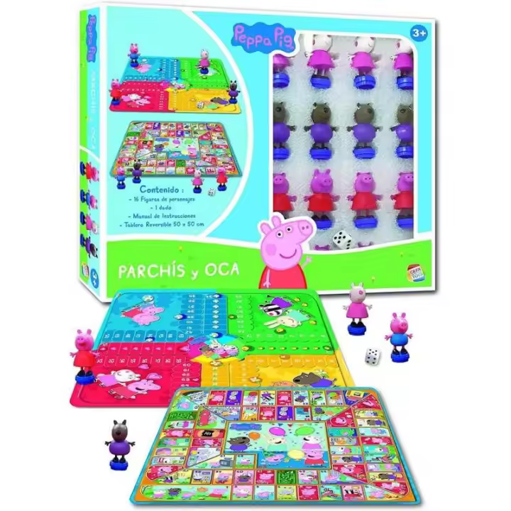 Juego de Parchís y Oca Peppa Pig de Cefa para Niños - 1