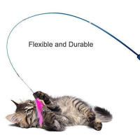 Juguete Interactivo Para Gatos Con Plumas Palanca Retráctil Con Campana Repuesto Para Refill Ideal Para Gatitos - details 0