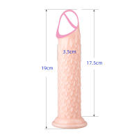 Dildo Realista De Goma Con Ventosa Para Mujeres Estimulador De Clítoris Y Masturbador Vaginal Juguetes Sexuales Para Lesbianas Tamaño 19cm X 3.5cm - details 7