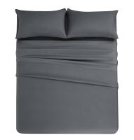 Juego De Cama Sólido Suave Y Acariciado Con Sábana Colchón Fundas Para Cama Twin Full Queen CA King 3/4 Piezas 100% Poliéster Fibra Técnica Básica Tejido De Brillo - details 6