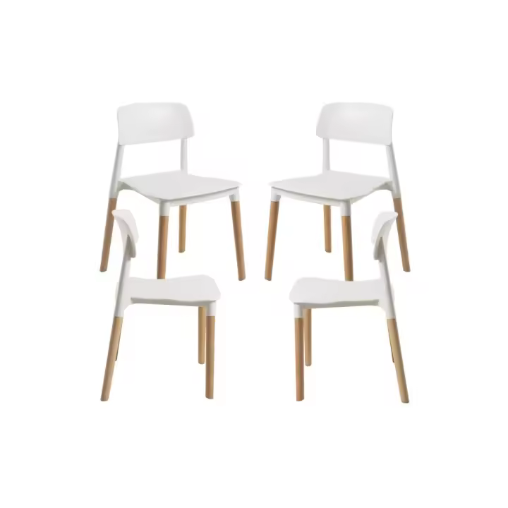Pack 4 Sillas Estin - Blanco - 1