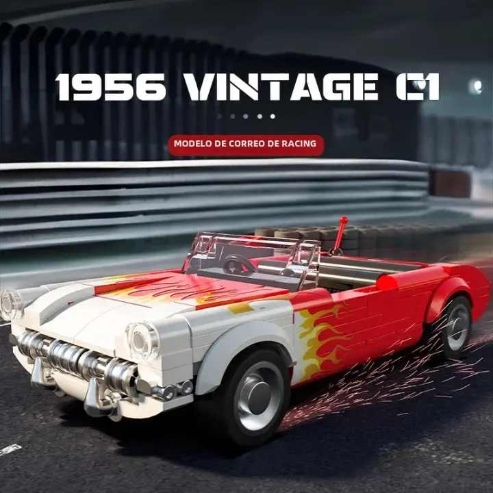 Construcción De Coches Retro C1 Convertibles 249 Piezas Bloques De Construcción Clásicos Para Niños Juguetes Educativos DIY Regalos Para Adultos Decoración De Escritorio - 1