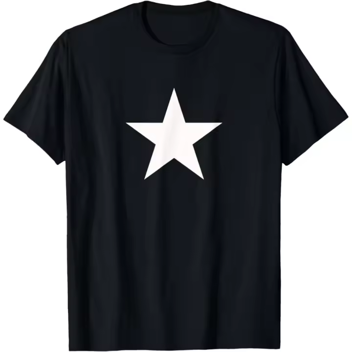Camiseta de Manga Corta, 100% Algodón, Ropa Unisex para Hombres y Mujeres en 5 Tallas, Camiseta Negra, Cuello redondo con estampado. - 1