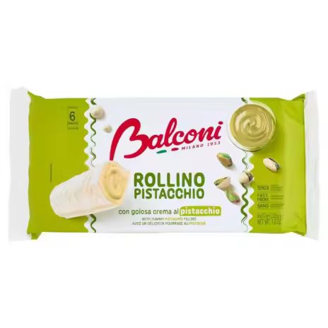 Balconi Rollino Pistacho - Pack de 5 unidades. Una delicia que se muerde y se desenrolla - Rollini - 1