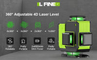 Nivel Láser Profesional LFINE 4D 16 Líneas 360° Horizontal Y Vertical Luz Verde Auto Nivelada Herramientas De Construcción - details 0