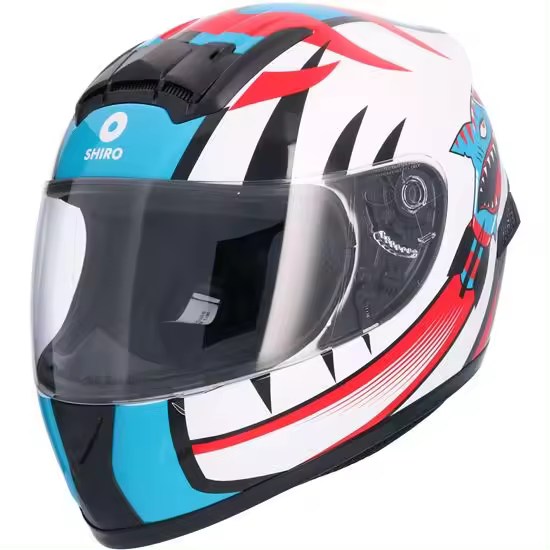CASCO INFANTIL SHIRO SH-829 SKYSHARK  KIDS CARCASA PEQUEÑA - 1