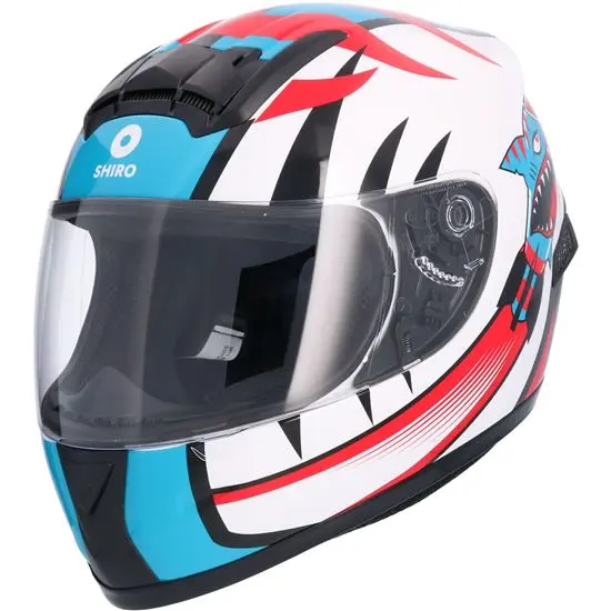 CASCO INFANTIL SHIRO SH-829 SKYSHARK  KIDS CARCASA PEQUEÑA - 1