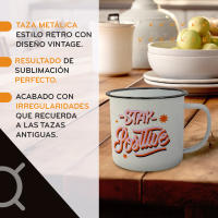 PixColor - Pack 12 tazas retro de metal para sublimación | 350 ml de capacidad | Caja de cartón individual | Varios colores disponibles | By Club Náutico - details 1