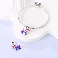 Encanto De Mariposa Morada Y Oso Serie Lindo Bolas De Plata De Ley 925 Para Pulsera Original De 3mm Joyería Para Mujer Regalo - details 5