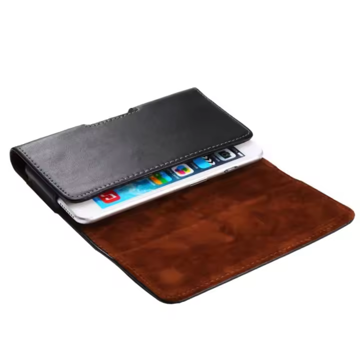 DFV mobile - Funda Cinturon Piel Autentica Clip Horizontal para HONOR 8A (2020) - Negra - 1