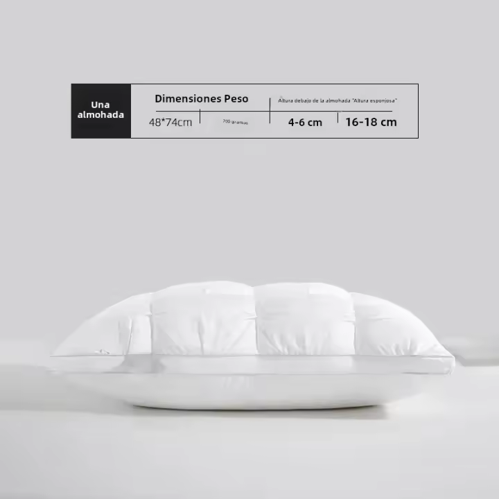 Almohada De Cuello Para Dormir 5 Estrellas Hotel Suave Y Cómoda Almohada De Color Sólido Para Descanso En Casa Y Viajes - 1
