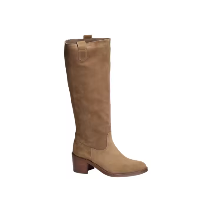 bota con punta redonda piel serraje fabricada en españa - 1