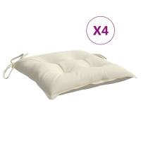 vidaXL Cojines de silla de jardín 4 uds tela 40x40x7 cm Color Antracita,  Gris,  Crema y mas Cojín Decorativo de Asiento Cojines de muebles de salon - details 4