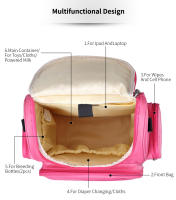 Bolso De Diaper Multifuncional Para Bebé Insular Elegante Bolsa De Camarón Para Mamá Viaje Cambio Con Carrito De Manos Para Mujer Tamaño Medio - details 4
