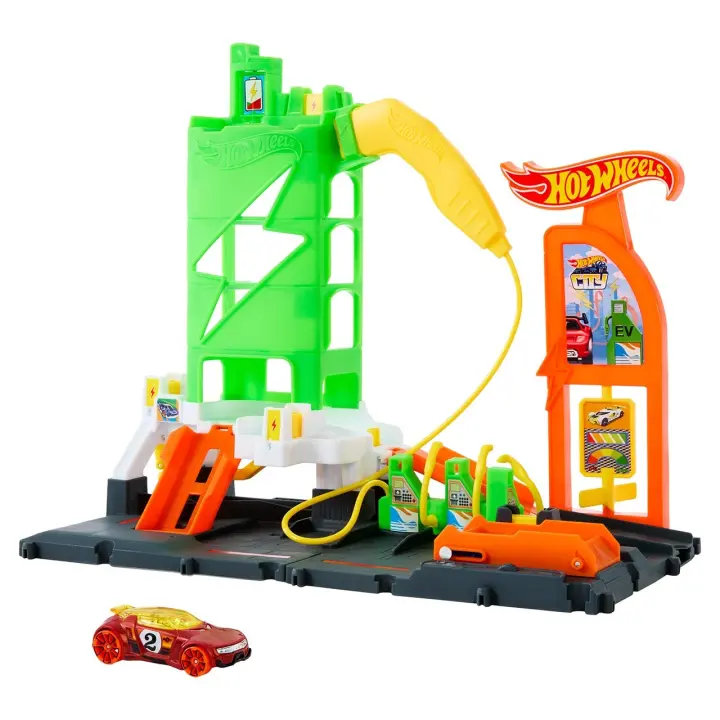 Set City Estación de carga de eléctrica HTN79 HOT WHEELS HOT WHEELS - 1