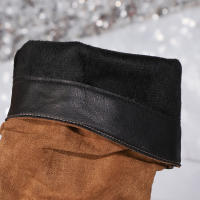 Botas De Rodilla Altas Cómodas Y Elegantes Con Diseño Redondo Y Hebilla Cierre Fácil Para Mujer Estilizada Con Forro De Peluche Material De La Parte Superior De Terciopelo Suave Para Uso Casual - details 20