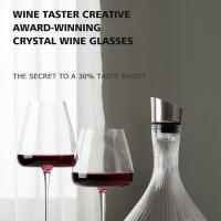 Vaso De Vino Tinto Ultra-Fino De Cristal Hecho a Mano 260-650ML Capacidad Gran Abdomen Para Prueba De Vino Bordeado De Burdeos Y Burgundy - details 0